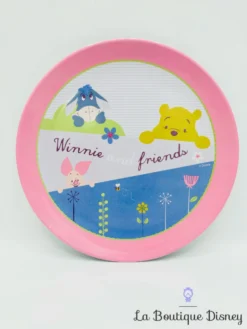 Assiette Winnie And Friends Disney Plastique Rose Bourriquet Porcinet