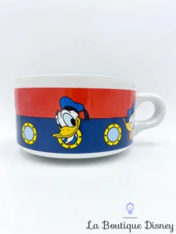 Bol Donald Duck Disney Mug Tasse Hublot Bleu Rouge Canard -Magasin De Décoration Disney bol donald duck marin hublo disney tasse mug vintage 0