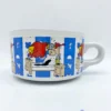 Bol Donald Duck Disney Tasse Mug Blanc Bleu Rayures Lit Réveil