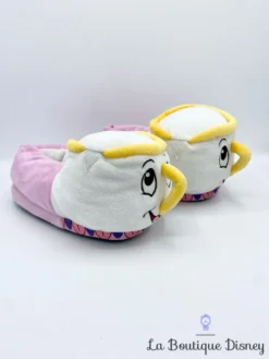 Chaussons Zip Tasse La Belle Et La Bête Disney Princess Pantoufles Relief Peluche