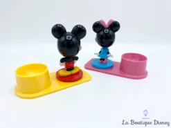 Coquetiers Mickey Minnie Disney BBB BonbonBuddies Tête Tourne Plastique -Magasin De Décoration Disney coquetiers minnie mickey disney vintage bbb bonbonbuddies tete bouge ressort plastique 1