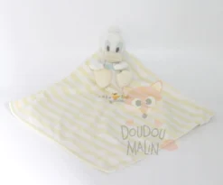 Disney - Donald Le Canard - Maxi Doudou Plat Jaune Blanc 40 Cm