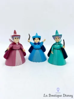 Figurines Flora Pâquerette Pimprenelle La Belle Au Bois Dormant Fées Disney Rouge Bleu Vert