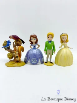 Figurines Playset Princesse Sofia Disney Princesse Amber James écureuil Oiseaux