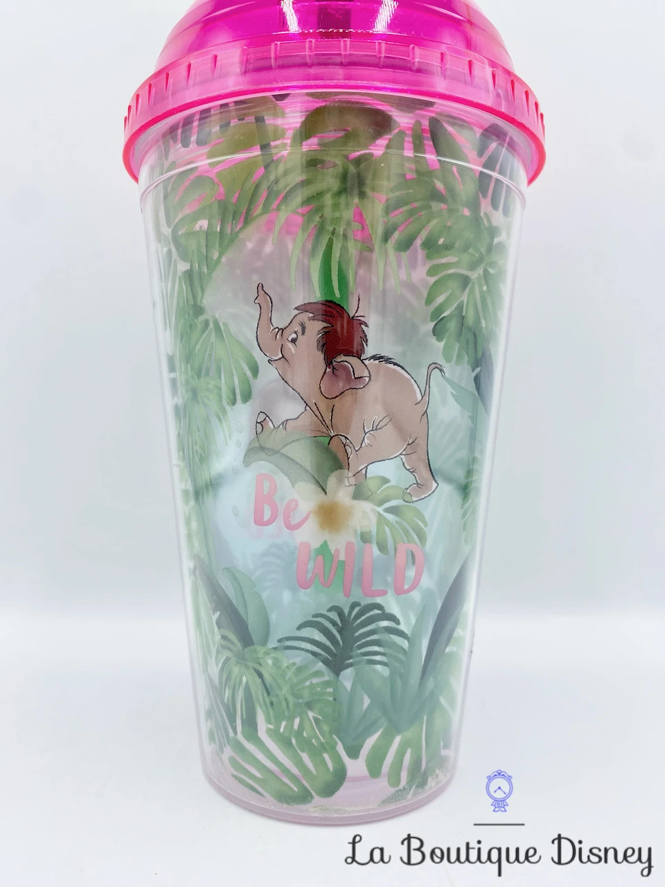 Gobelet Paille Junior Éléphant Le Livre De La Jungle Disney Verre Plastique Be Wild Vert Rose 3 Gobelet Paille Junior Éléphant Le Livre De La Jungle Disney Verre Plastique Be Wild Vert Rose – Image 3