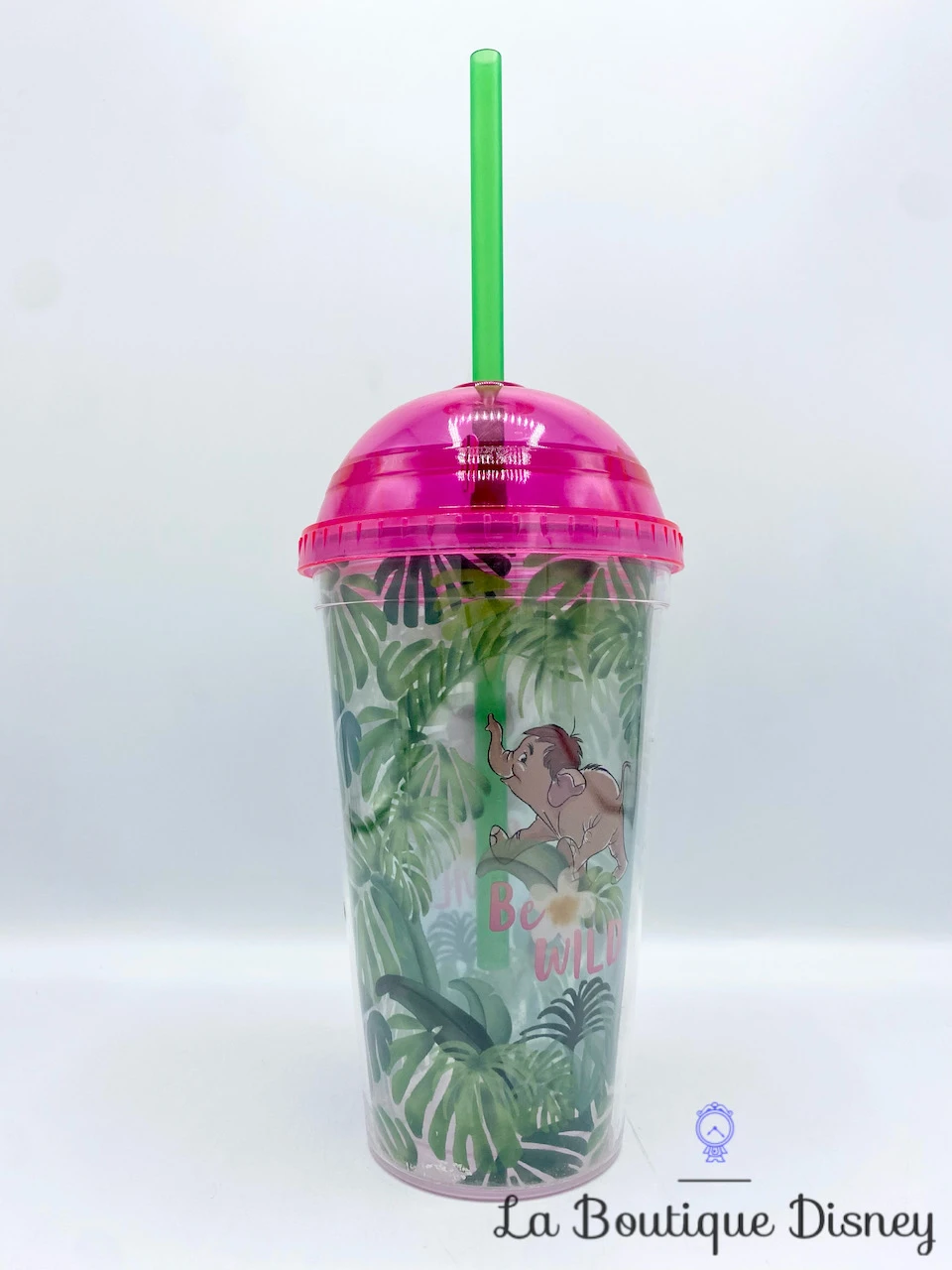 Gobelet Paille Junior Éléphant Le Livre De La Jungle Disney Verre Plastique Be Wild Vert Rose 2 Gobelet Paille Junior Éléphant Le Livre De La Jungle Disney Verre Plastique Be Wild Vert Rose – Image 2