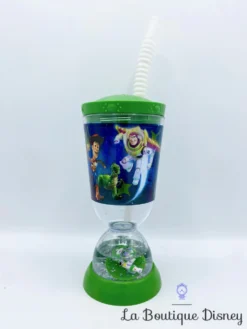 Gobelet Paille Toy Story Disney Store Verre Plastique Vert Buzz Woody Rex -Magasin De Décoration Disney gobelet paille toy story disney store verre plastique woody buzz figurine flotte 0