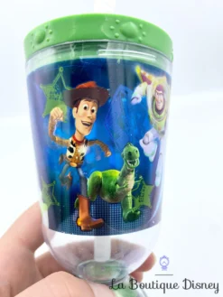 Gobelet Paille Toy Story Disney Store Verre Plastique Vert Buzz Woody Rex -Magasin De Décoration Disney gobelet paille toy story disney store verre plastique woody buzz figurine flotte 1