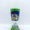 Gobelet Paille Toy Story Disney Store Verre Plastique Vert Buzz Woody Rex