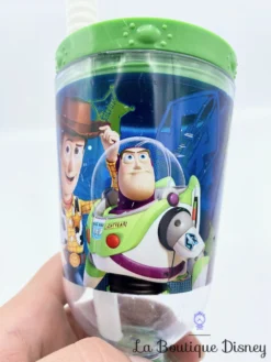 Gobelet Paille Toy Story Disney Store Verre Plastique Vert Buzz Woody Rex -Magasin De Décoration Disney gobelet paille toy story disney store verre plastique woody buzz figurine flotte 6
