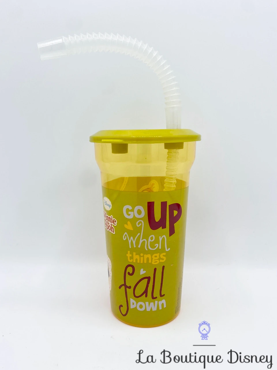 Gobelet Paille Winnie L'ourson Tigrou Disney Verre Plastique Vert Jaune Go Up When Things Fall Down 3 Gobelet Paille Winnie L'ourson Tigrou Disney Verre Plastique Vert Jaune Go Up When Things Fall Down – Image 3