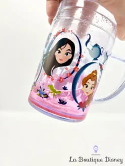 Tasse Plastique Princesses Disney Store 2018 Mug Rose Violet Eau Paillettes -Magasin De Décoration Disney gobelet plastique princesses disney parks 2018 verre eau tasse pailettes 4