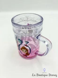 Tasse Plastique Princesses Disney Store 2018 Mug Rose Violet Eau Paillettes -Magasin De Décoration Disney gobelet plastique princesses disney parks 2018 verre eau tasse pailettes 5
