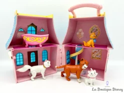 Ensemble De Jeu Figurines Les Aristochats Playset Disney Maison Transportable -Magasin De Décoration Disney jouet maison transportable les aristochats figurines playset disney rose bleu vintage rare 7