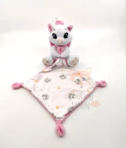 Disney - Marie Le Chat - Peluche Avec Doudou Rose Blanc 25 Cm