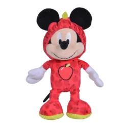 Disney Mickey La Souris Peluche Pomme Rouge 25 Cm