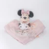 Disney - Minnie La Souris - Maxi Doudou Plat Carré Rose 40 Cm