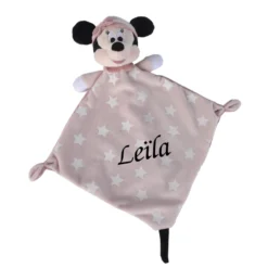 Disney - Minnie La Souris - Doudou Plat Luminescent Rose 25 Cm