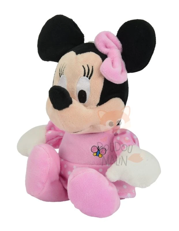 Disney Minnie La Souris Peluche Rose Blanc Papillon 1 Disney Minnie La Souris Peluche Rose Blanc Papillon