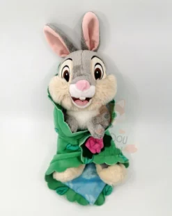 Disney - Panpan Le Lapin - Peluche Dans Sa Couverture Vert Fleur 30 Cm