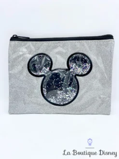 Pochette Mickey Mouse Disney Argenté Trousse Maquillage Paillettes