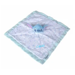Disney - Stitch Doudou Plat Lange Blanc Bleu 40 Cm