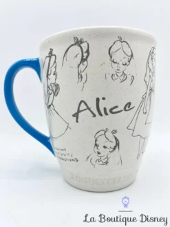 Tasse Alice Au Pays Des Merveilles Animé Disney Store 2015 Mug Classic Blanc Bleu Dessins -Magasin De Décoration Disney tasse alice au pays des merveilles classic disney store dessin croquis mug 4
