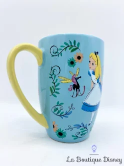 Tasse Alice Au Pays Des Merveilles Disney Store Mug Bleu Dessins Fleurs -Magasin De Décoration Disney tasse alice au pays des merveilles disney store mug bleu fleurs dessins 6