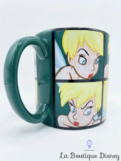 Tasse Fée Clochette Disney Mug Peter Pan Vert Humeur Visage XXL -Magasin De Décoration Disney tasse fee clochette carre verts disney mug xxl humeur 3
