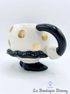 Tasse Minnie Mouse Jupe Disney Mug Noir Blanc Or Pois Relief 3D -Magasin De Décoration Disney tasse minnie mouse jupe relief 3d disney mug or blanc noir 2