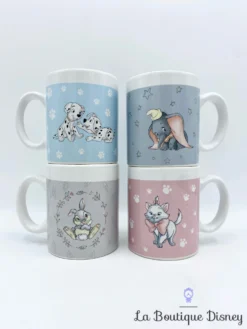 Set Mini Tasses Animaux Disney 2017 Mug Expresso 101 Dalmatiens Dumbo Panpan Marie
