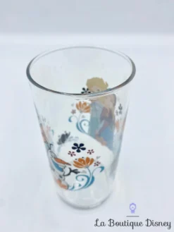 Verre Elsa Anna Olaf La Reine Des Neiges Disney Transparent Fleurs -Magasin De Décoration Disney verre anna elsa olaf la reine des neiges disney orange bleu 2