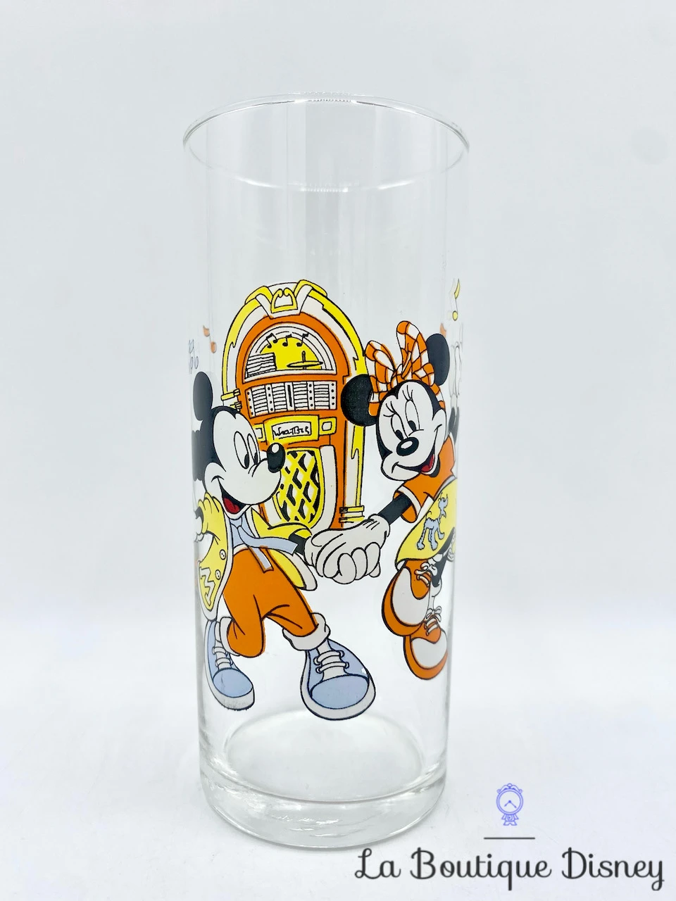 Verre Mickey Minnie Mouse Musique Disney Vintage Jukebox Notes 1 Verre Mickey Minnie Mouse Musique Disney Vintage Jukebox Notes