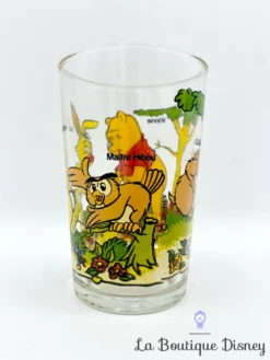 Verre Winnie L'ourson Castor Disney VMC Reims Vintage Moutarde -Magasin De Décoration Disney verre winnie ourson coco lapin walt disney productions vmc reims vintage moutarde 1