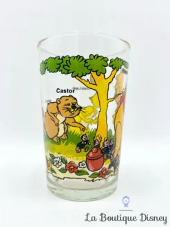 Verre Winnie L'ourson Castor Disney VMC Reims Vintage Moutarde -Magasin De Décoration Disney verre winnie ourson coco lapin walt disney productions vmc reims vintage moutarde 6
