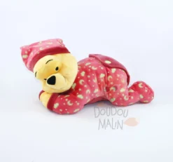 Disney Winnie L'ourson Peluche Allongée Luminescente Rouge